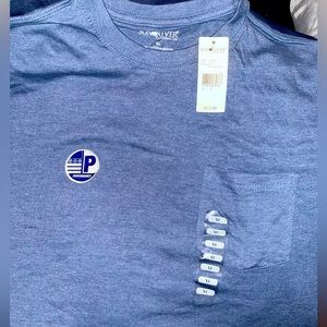 *NWT* SUN RIVER CLOTHING Co. short sleeve pocket tee, BLUE HEATHER, size X-LARGE